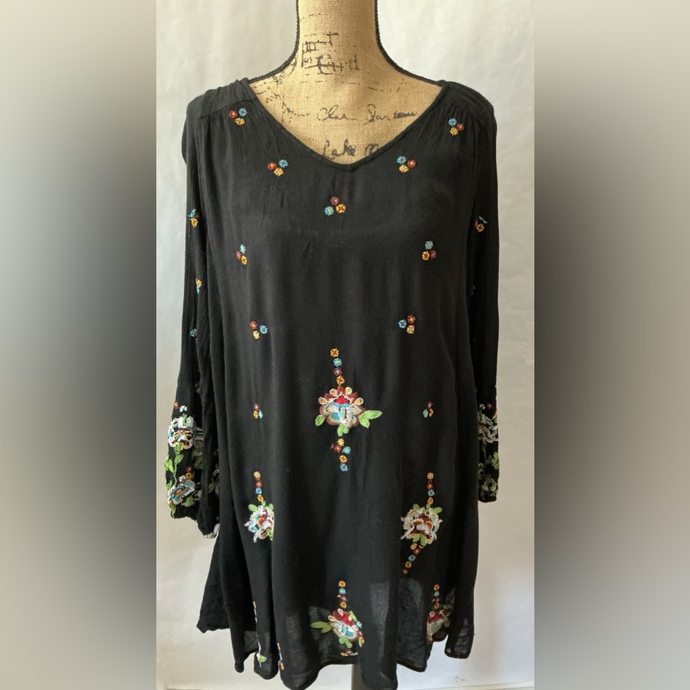Free people embroider black dress